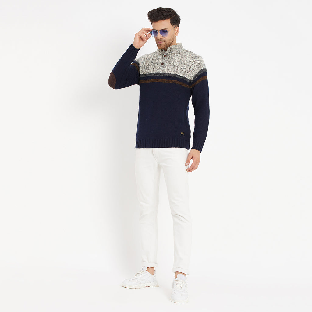 Duke Urban Men Full Sleeve Button Placket Sweater (SDS2002)