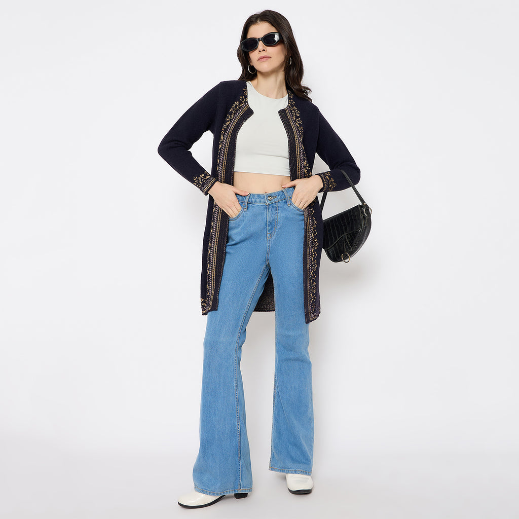 Duke Urban Women Full Sleeve Round Neck Shrug (SDS1258)