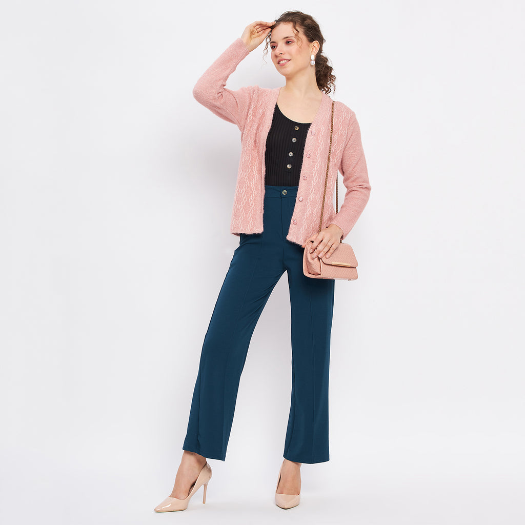 Duke Urban Women Full Sleeve Self Design Cardigan (LQS9725)
