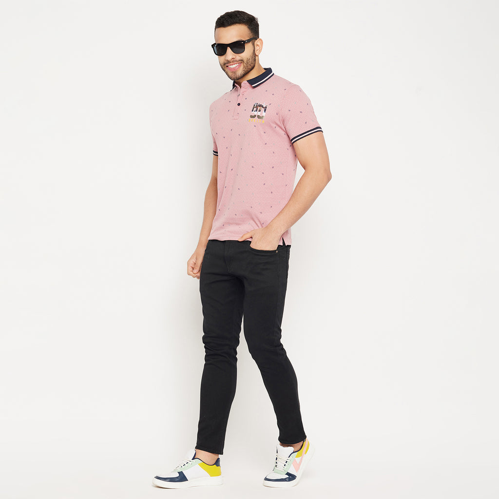 Duke Urban Men Half Sleeve Polo Neck Cotton T-shirt (LF5871)