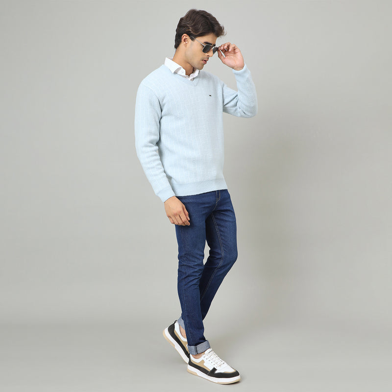Duke Men V-neck full sleeve sweater (SDS2235)