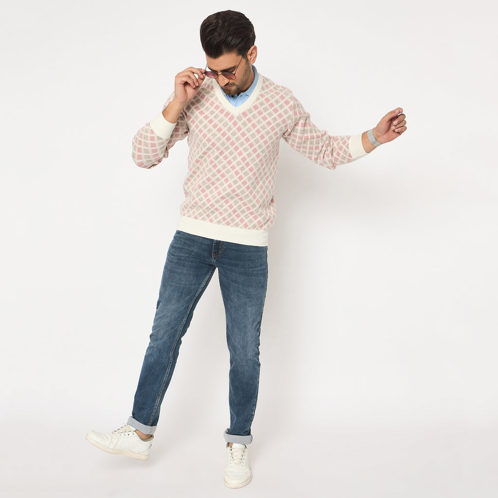 Duke Urban Men Full Sleeve V Neck Sweater (SDS2269)
