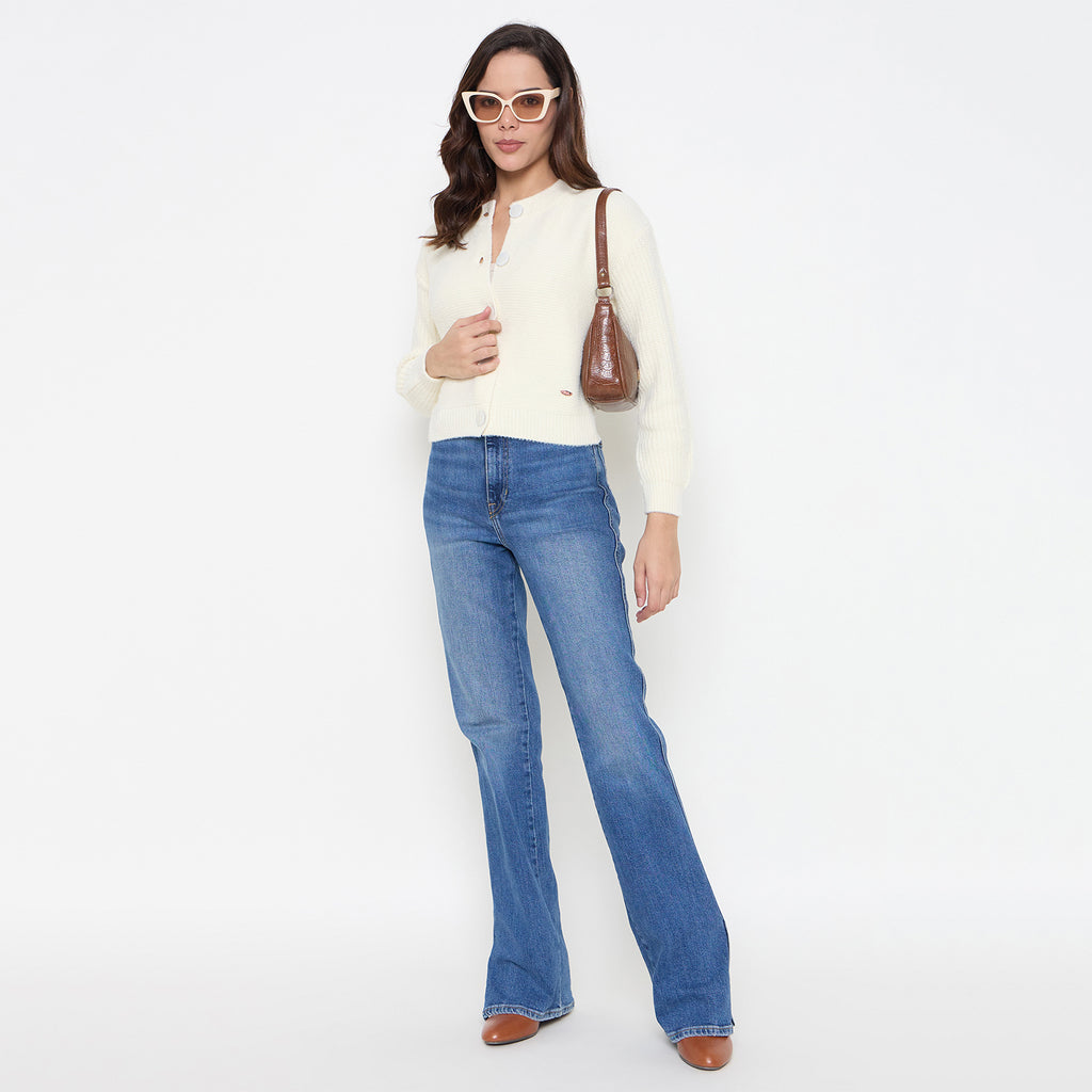 Duke Urban Women Full Sleeve Front Open Crop Cardigan (SDS1342)