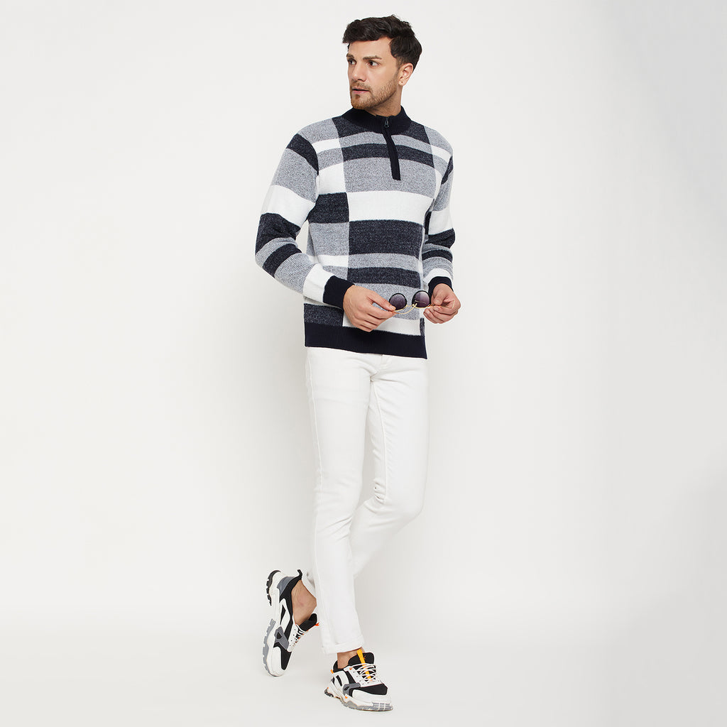 Duke Urban Men Full Sleeve Half Zip Pullover (SDS2142)