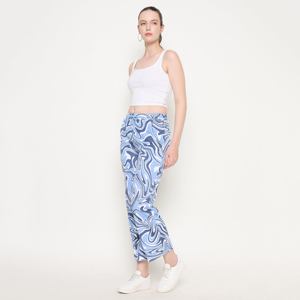 Duke Urban Women Printed Straight Fit Track Pant (LFX6702)