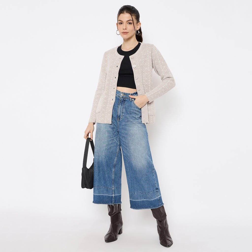 Duke Urban Women Full Sleeve Front Open Sweater (SDS1285)