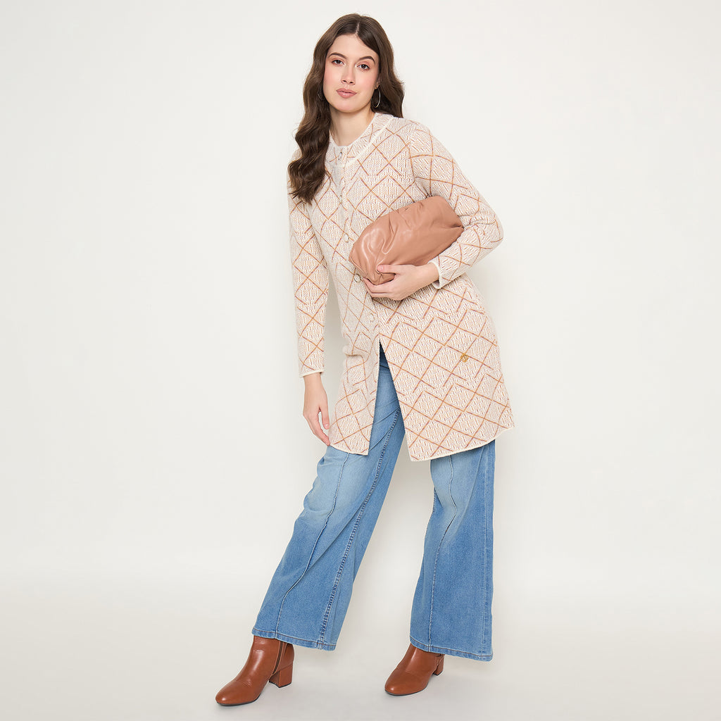 Duke Urban Women Full Sleeve Long Coat Type Sweater (SDS1317)