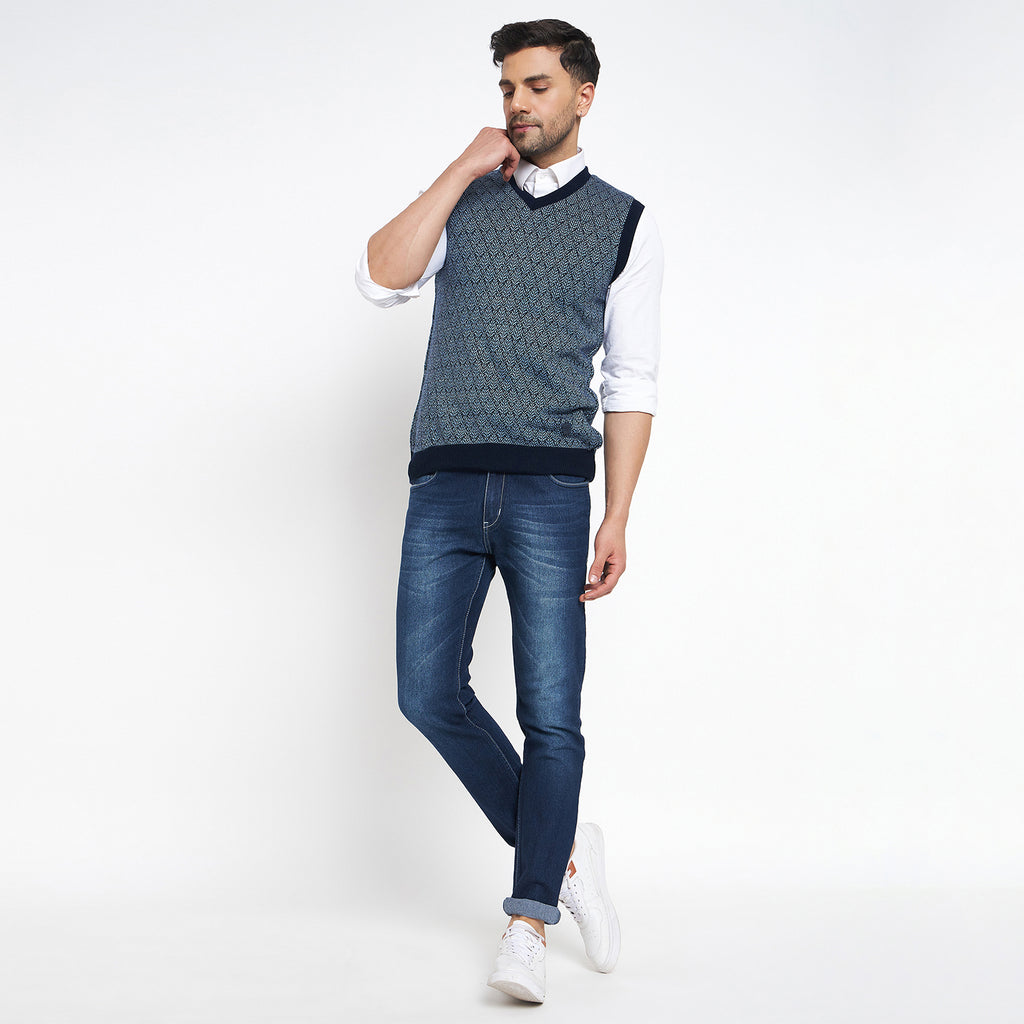 Duke Urban Men Sleeveless V Neck Reversible Sweater (SDS2174)