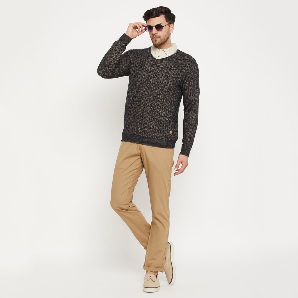 Duke Urban Men Full Sleeve V Neck Sweater (SDS2130)