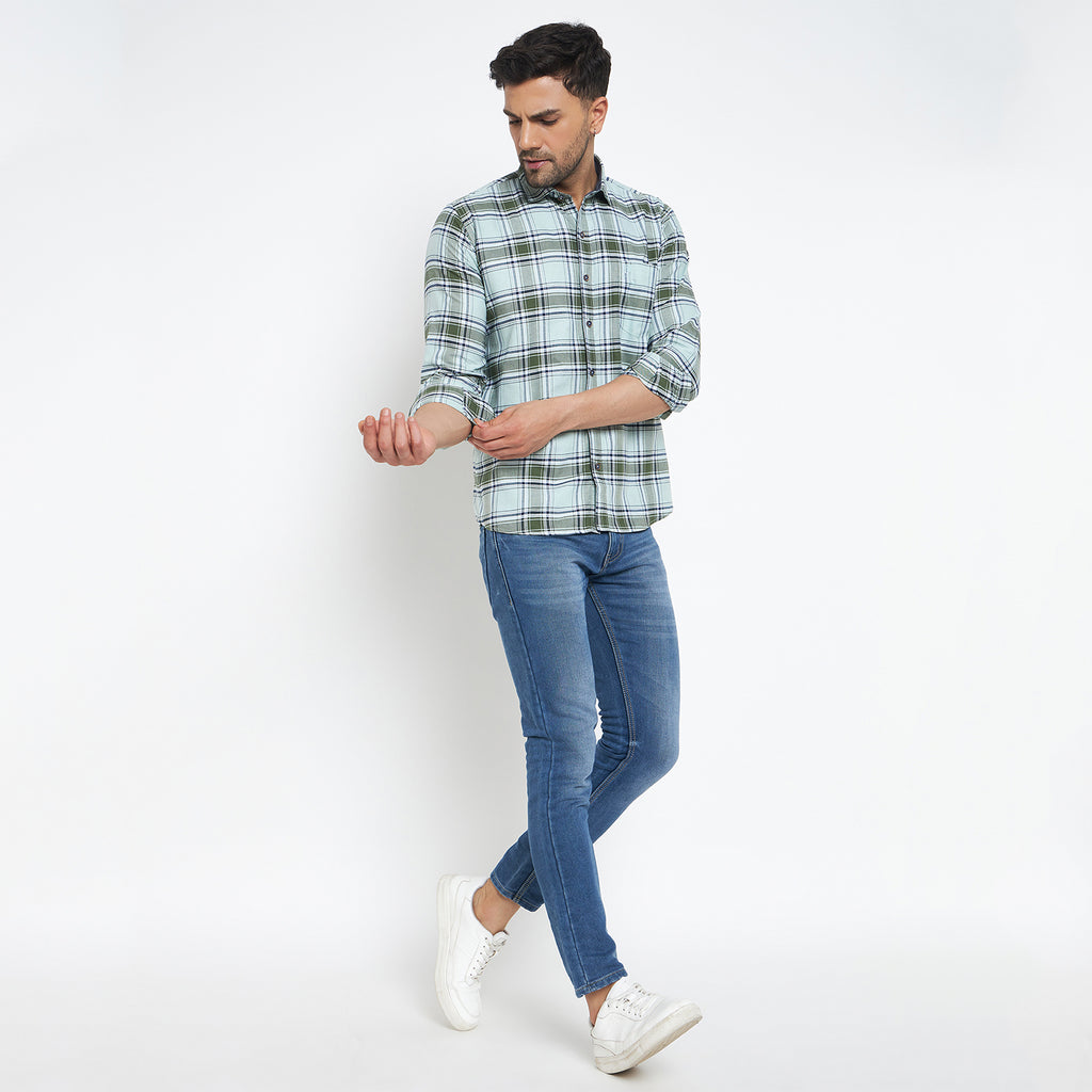 Duke Urban Men Full Sleeve Checkered Cotton Shirt (SDO8CKJ)