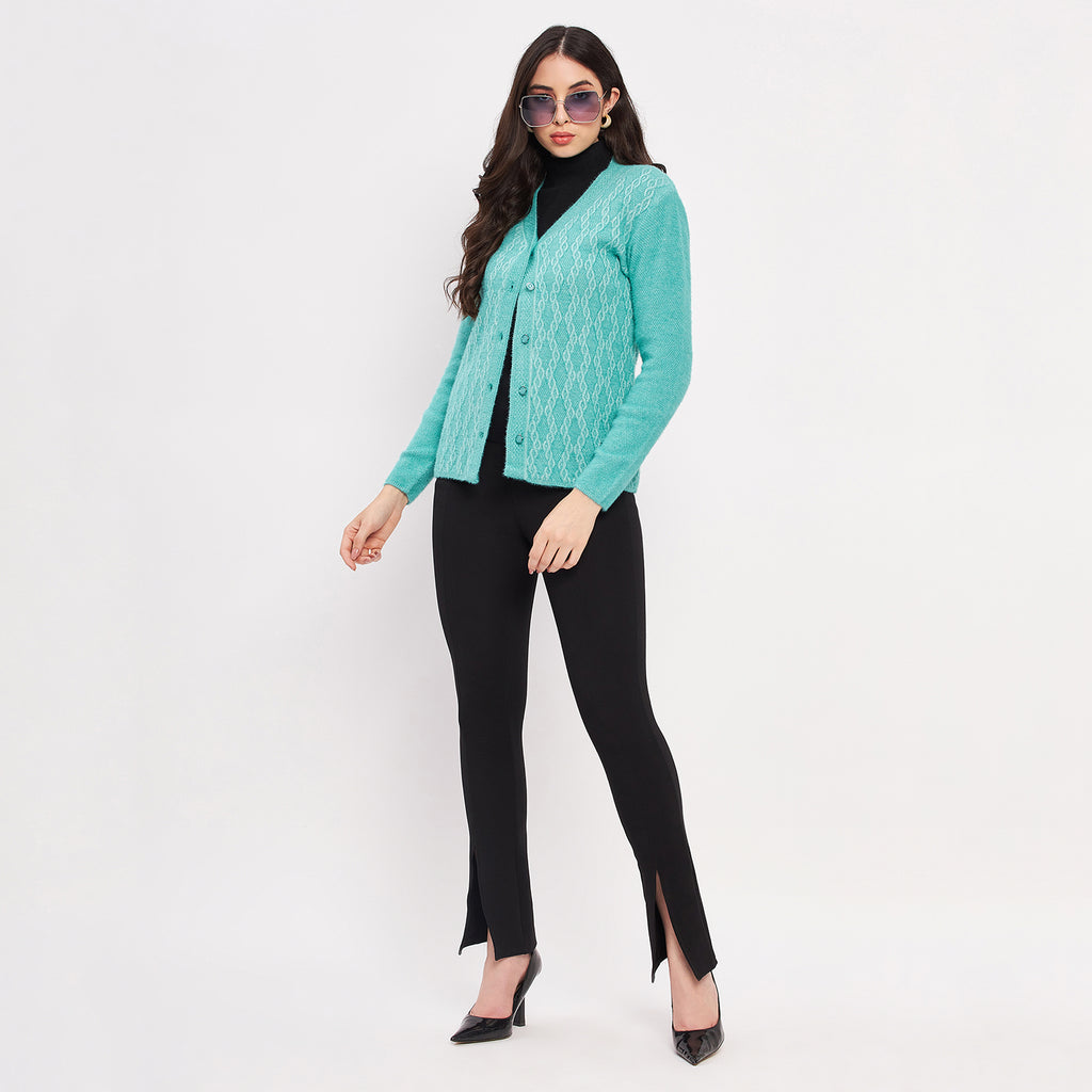 Duke Urban Women Full Sleeve Self Design Cardigan (LQS9725)