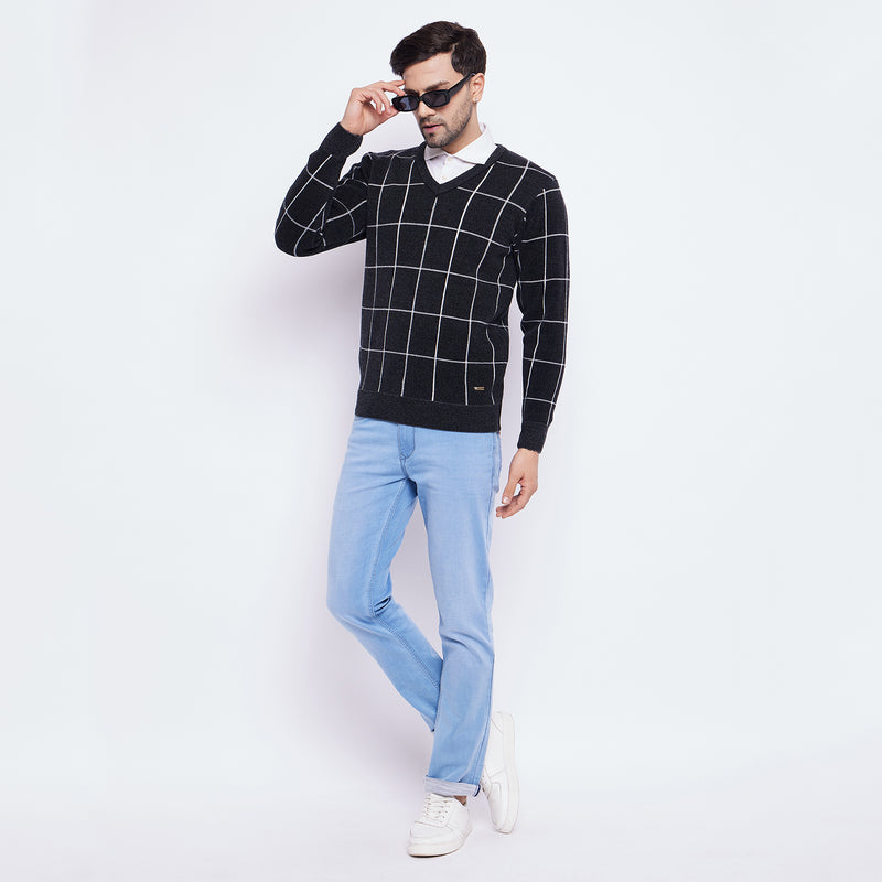 Duke Urban Men Full Sleeve V Neck Sweater (SDS2141)
