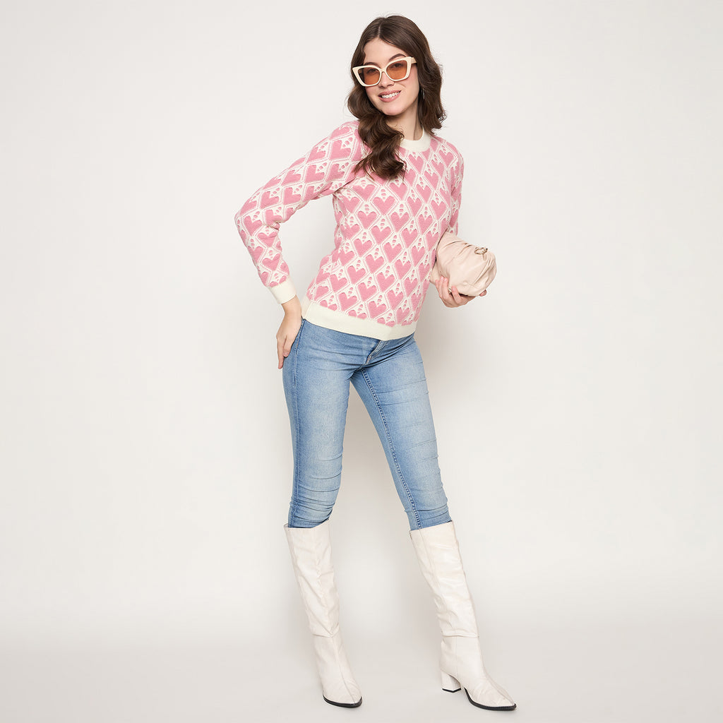 Duke Urban Women Full Sleeve Round Neck Pullover (SDS1395)