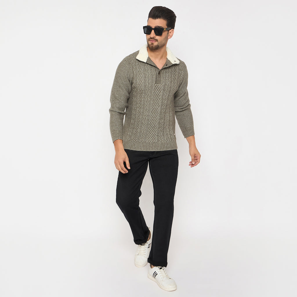 Duke Urban Men Full Sleeve Button Placket Sweater (SDS2242)