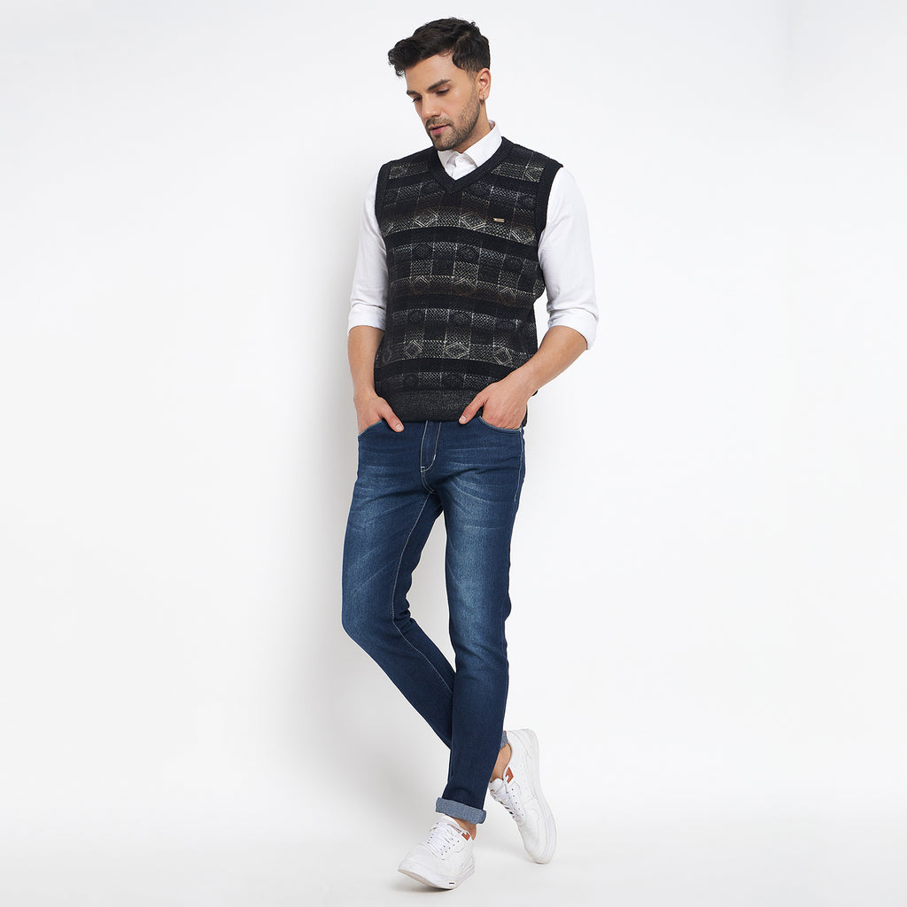 Duke Urban Men Sleeveless V Neck Sweater (SDS2163)