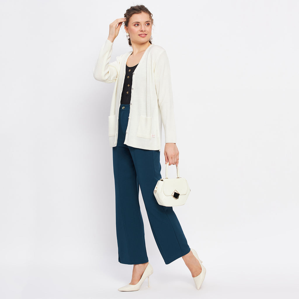Duke Urban Women Full Sleeve Solid Cardigan (LQS9612)