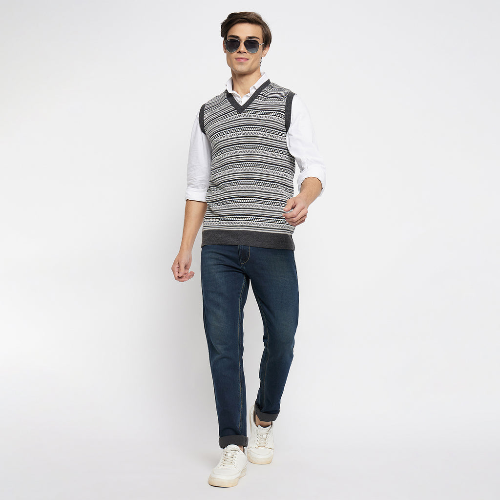 Duke Urban Men Sleeveless V-Neck Reversible Sweater (SDS2167)