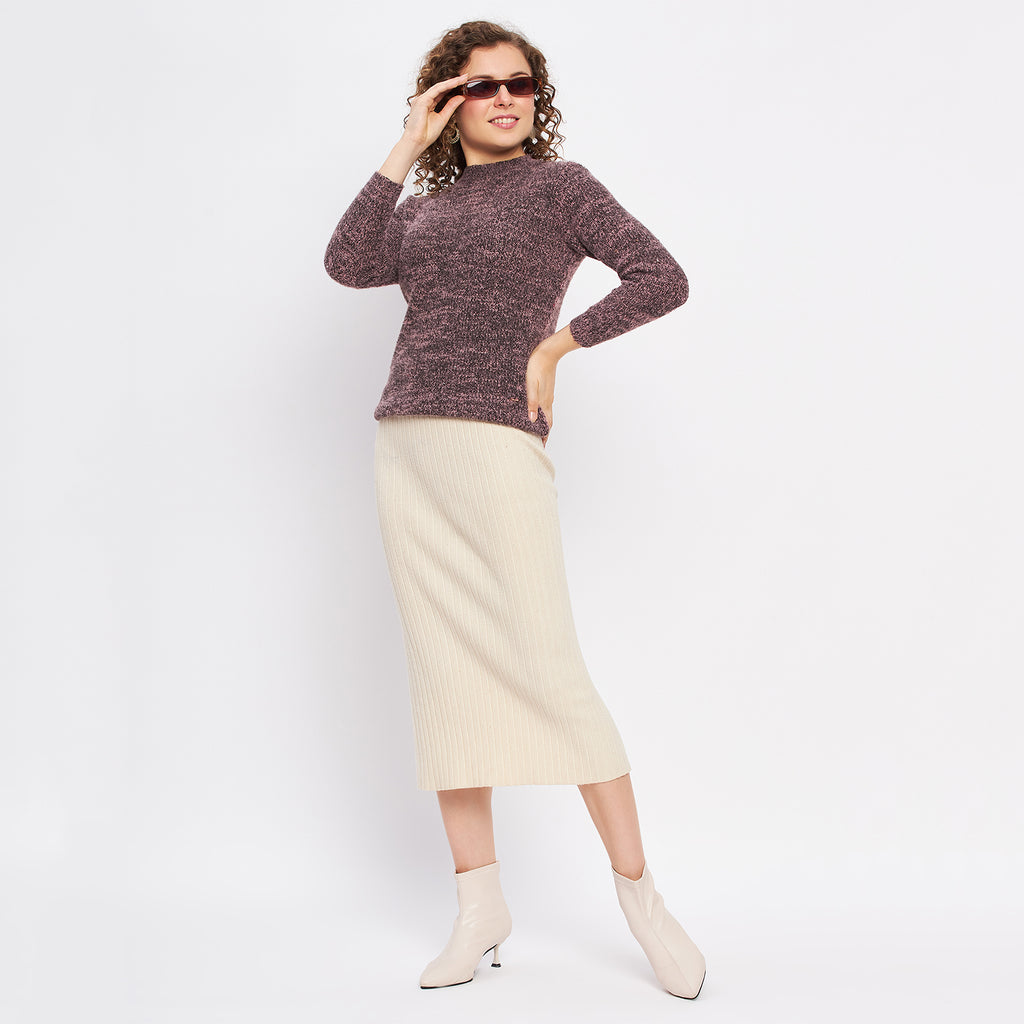 Duke Urban Women Full Sleeve Self Design Sweater (LQS9772)