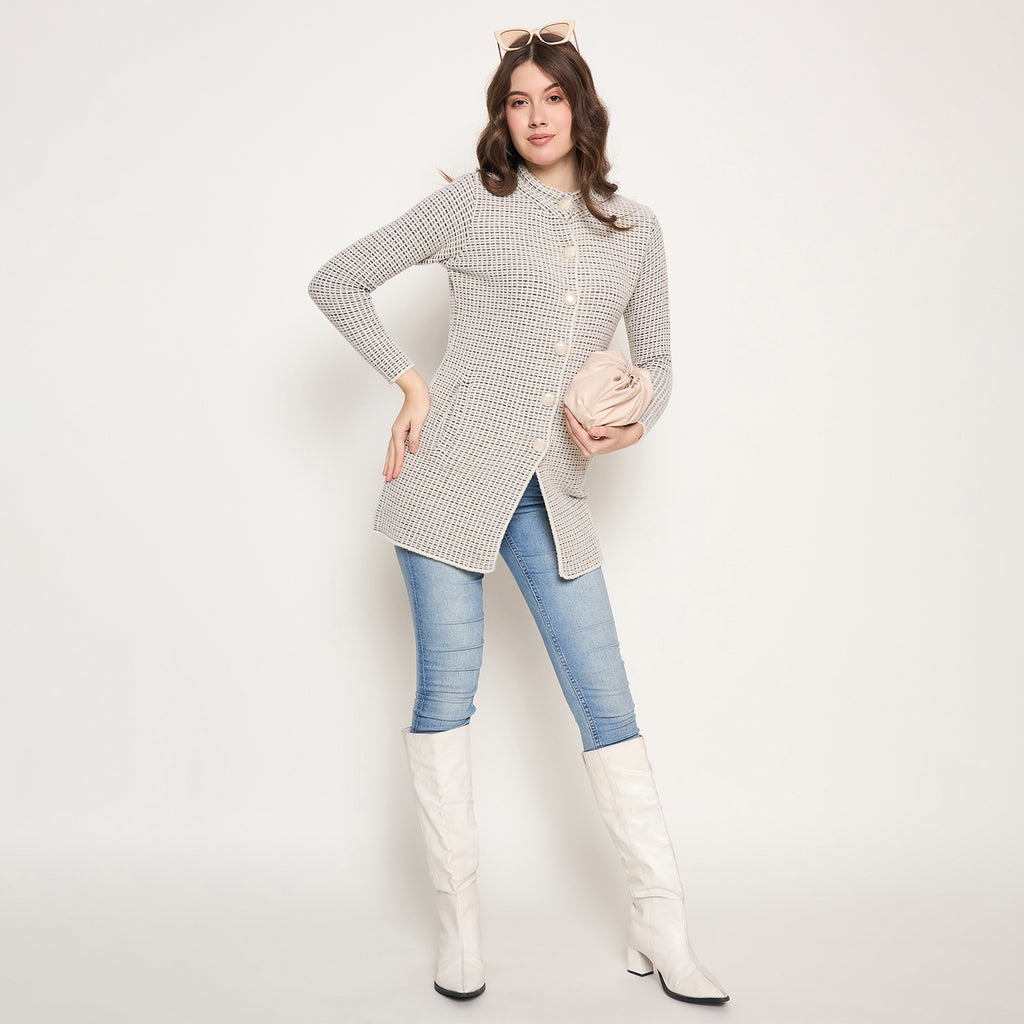 Duke Urban Women Full Sleeve Long Coat Cardigan (SDS1352)