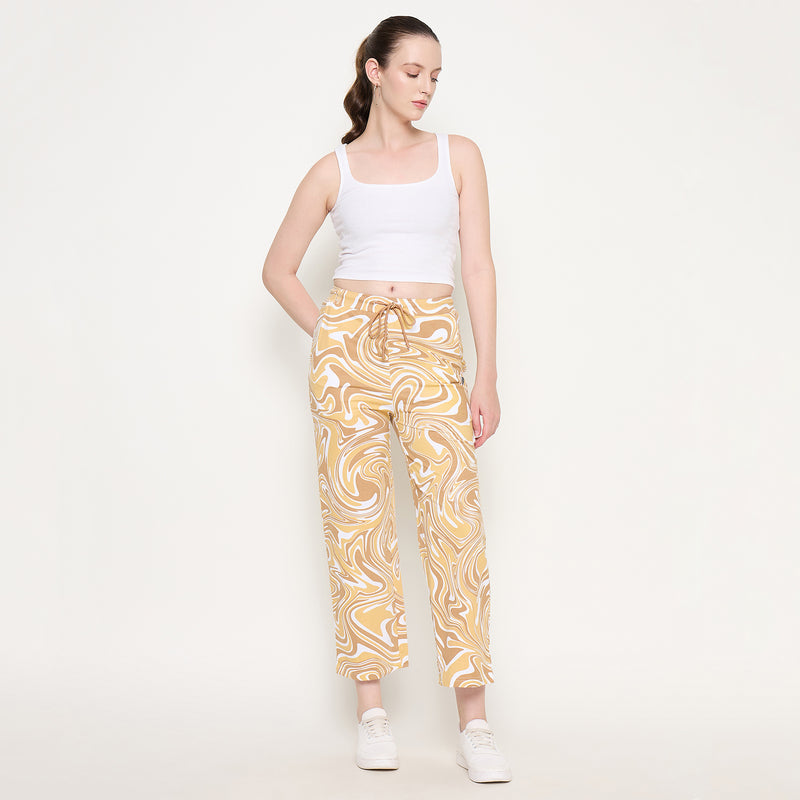 Duke Urban Women Printed Straight Fit Track Pant (LFX6702)