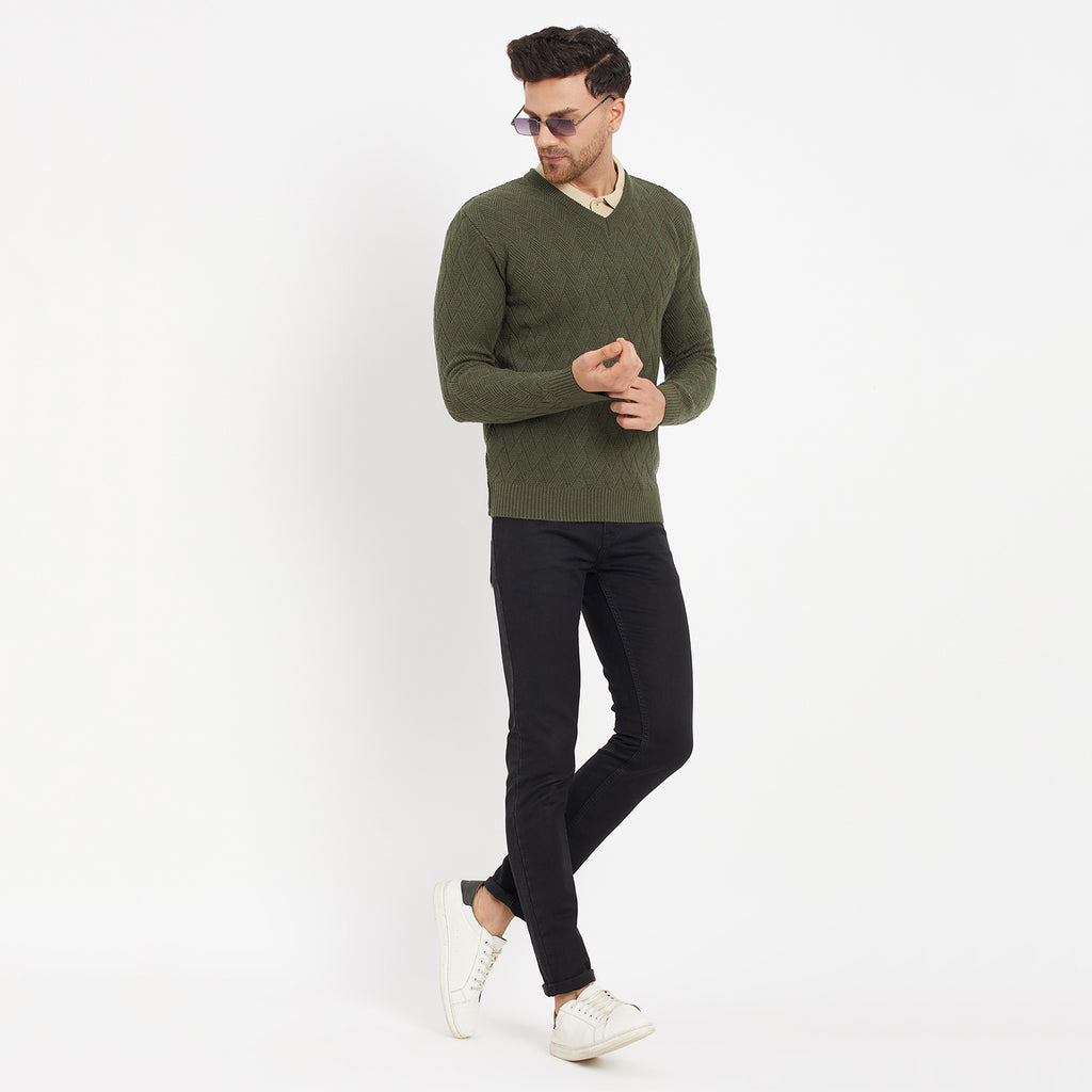 Duke Urban Men Full Sleeve V-Neck Sweater (SDS2047)