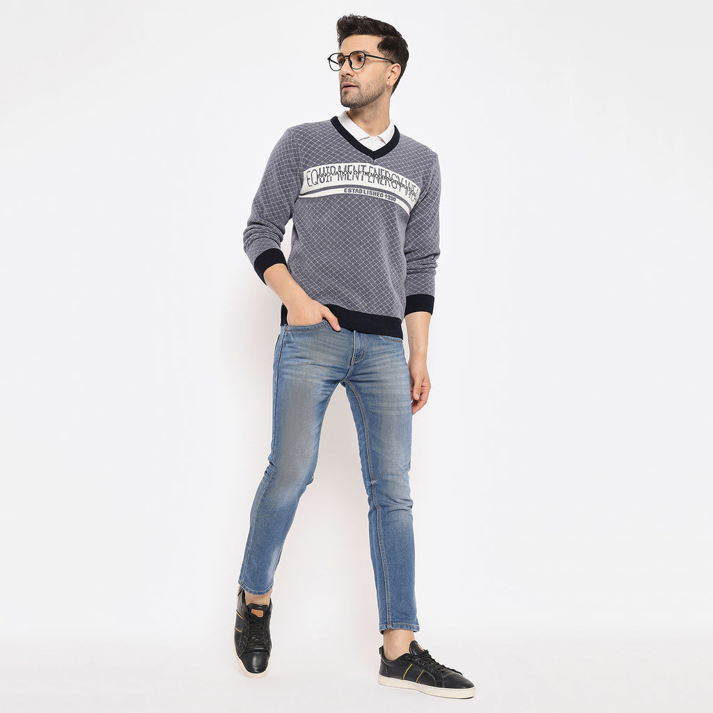 Duke Urban Men Full Sleeve V Neck Pullover (SDS2139)