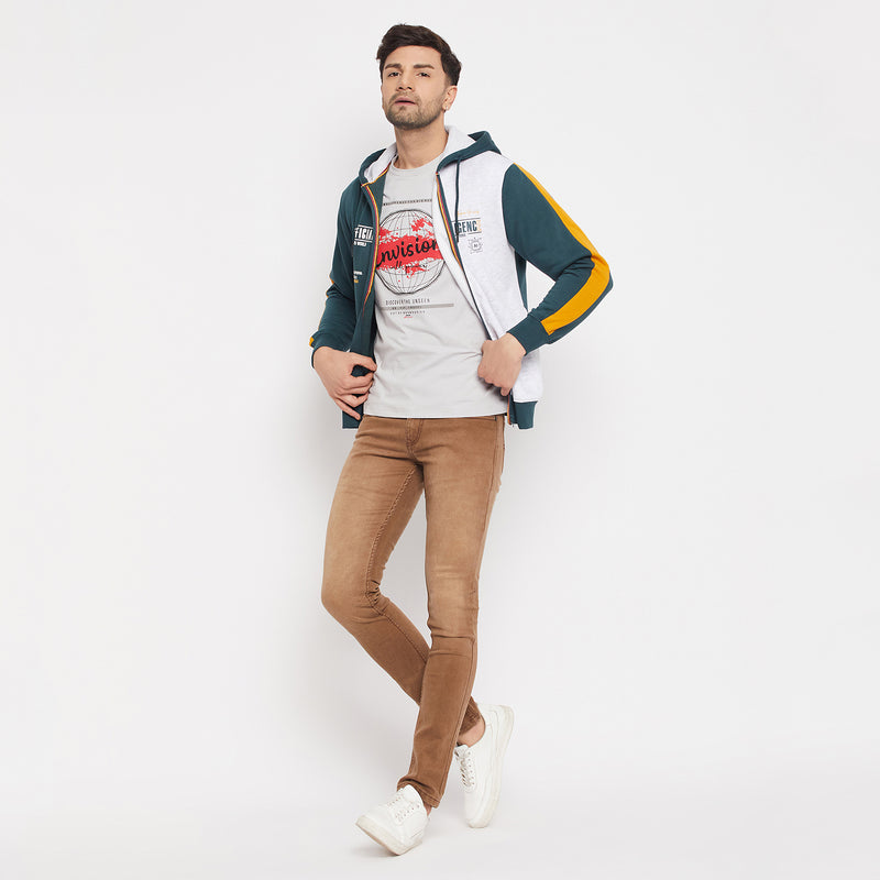 Duke Urban Men Hooded Zipper Sweatshirt (LF6309)