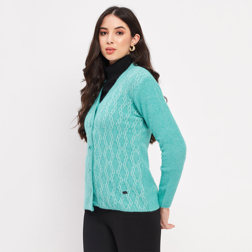 Duke Urban Women Full Sleeve Self Design Cardigan (LQS9725)