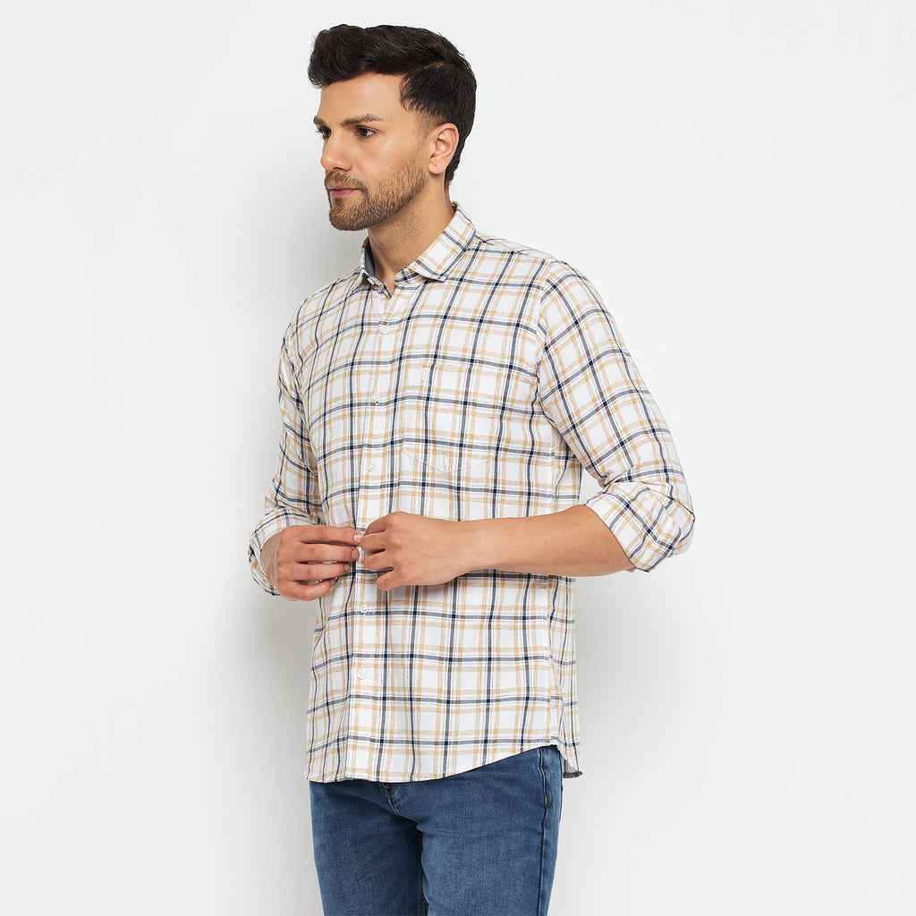 Duke Urban Men Slim Fit Solid Spread Collar Casual Shirt (SDO8CKLC)
