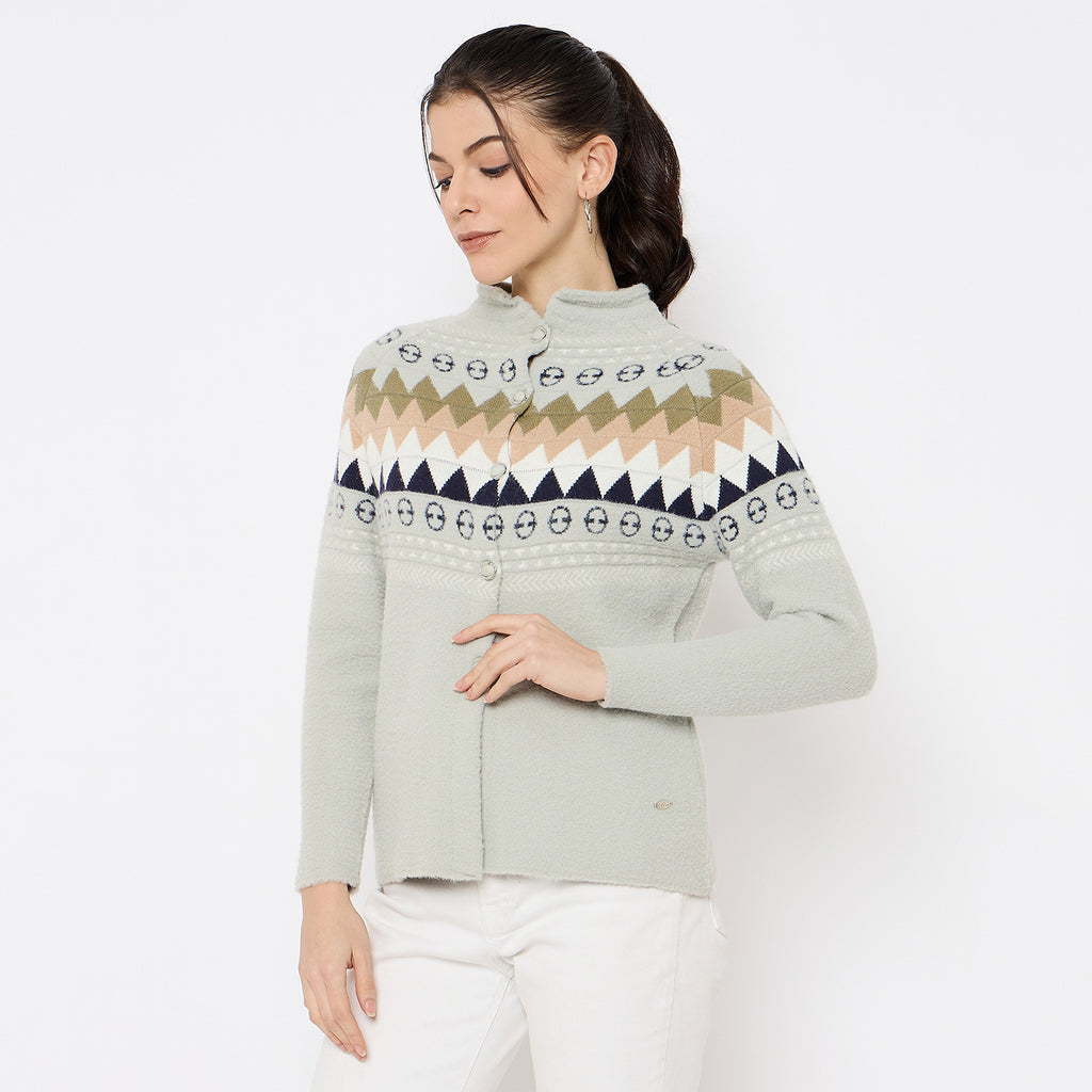 Duke Urban Women Full Sleeve Front Open Sweater (SDS1355)