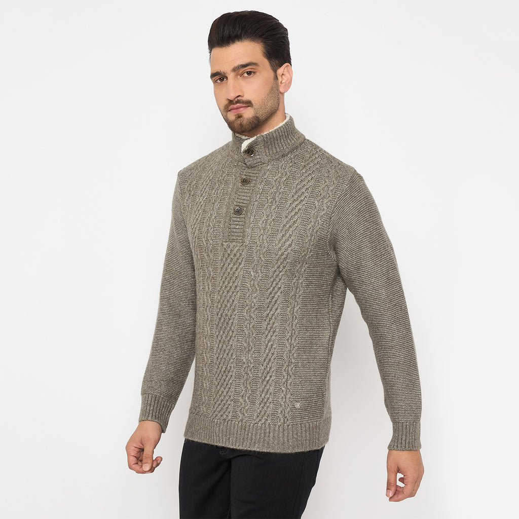 Duke Urban Men Full Sleeve Button Placket Sweater (SDS2242)