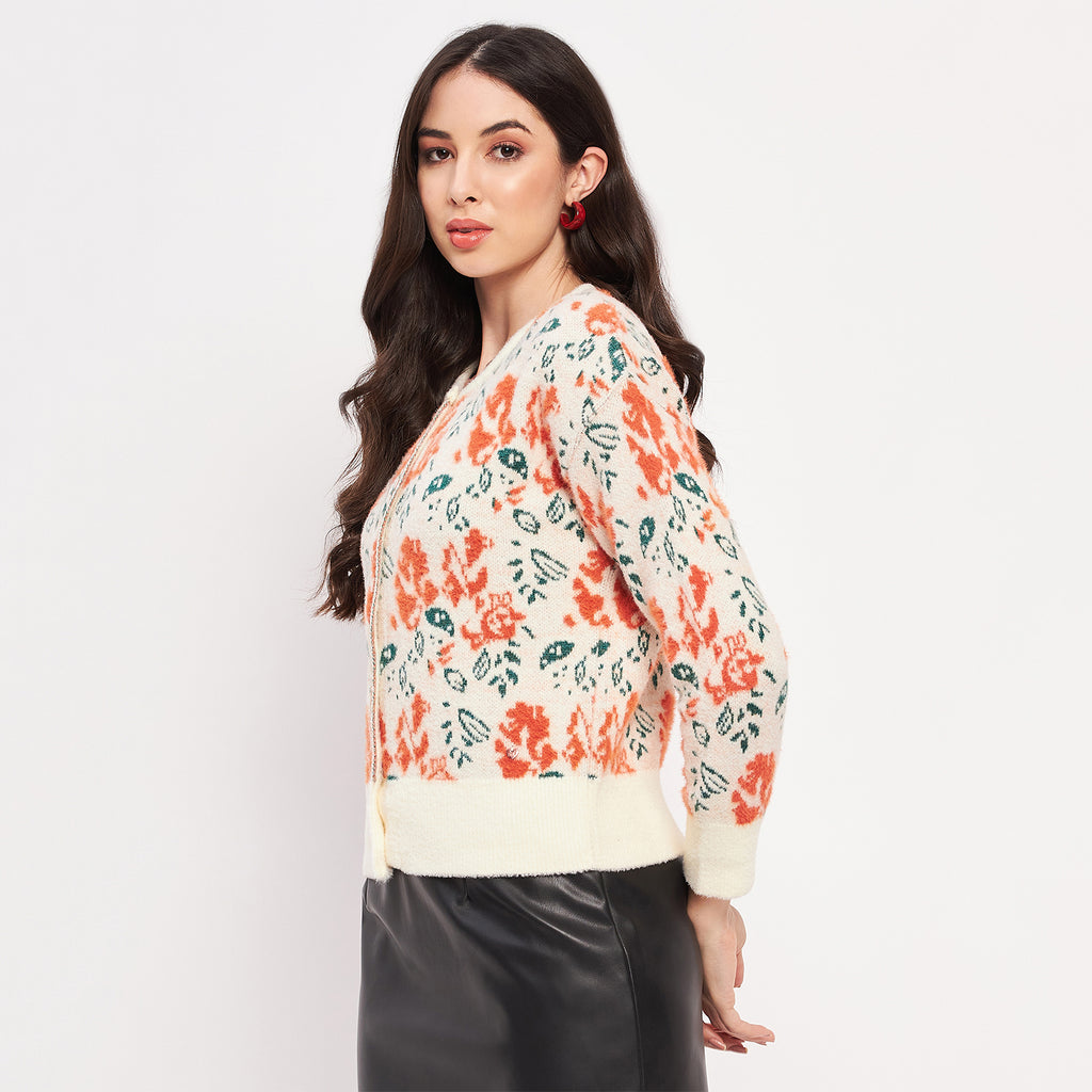 Duke Urban Women Full Sleeve Self Design Sweater (LQS9810)