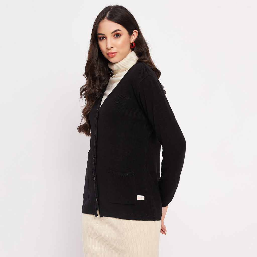 Duke Urban Women Full Sleeve Solid Cardigan (LQS9612)