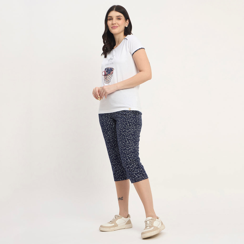 Duke Urban Women Printed Top & Capri Set (LFX855)