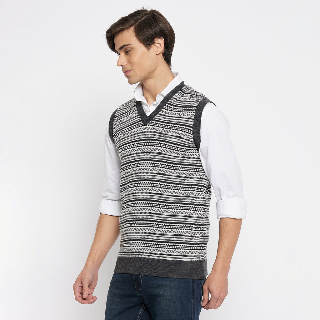 Duke Urban Men Sleeveless V-Neck Reversible Sweater (SDS2167)