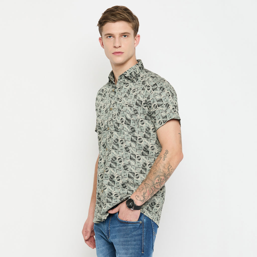 Duke Urban Men Half Sleeve Cotton Shirt (SDO4PRAA)
