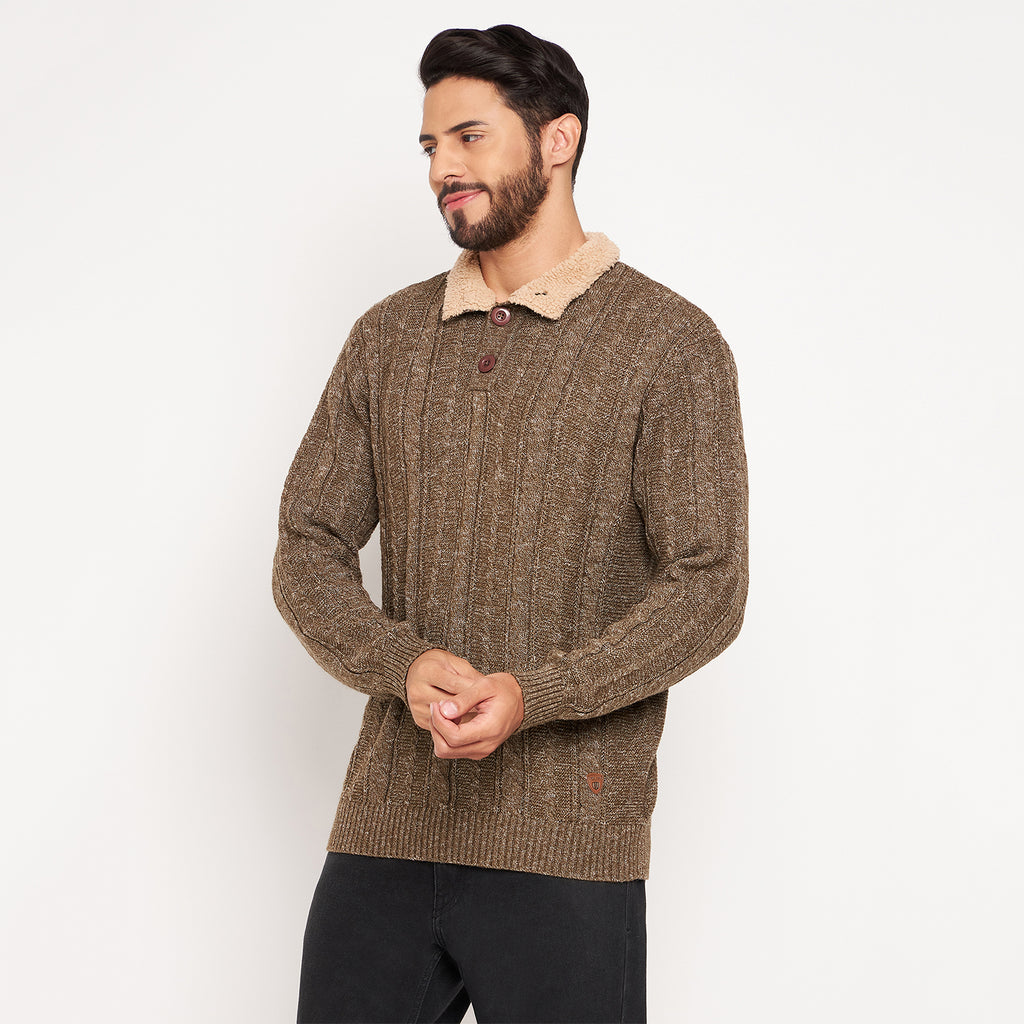 Duke Urban Men Full Sleeve Button Placket Sweater (SDS2004)