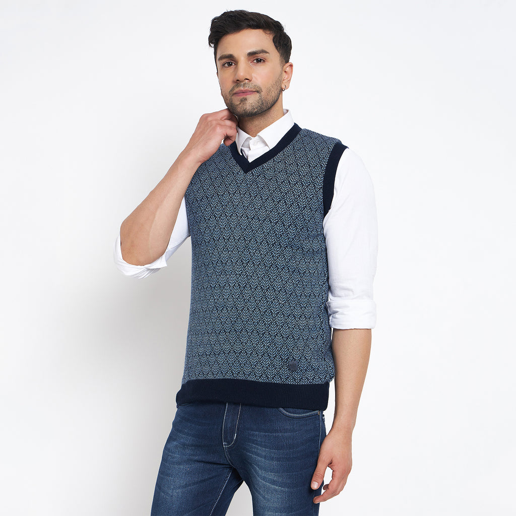 Duke Urban Men Sleeveless V Neck Reversible Sweater (SDS2174)