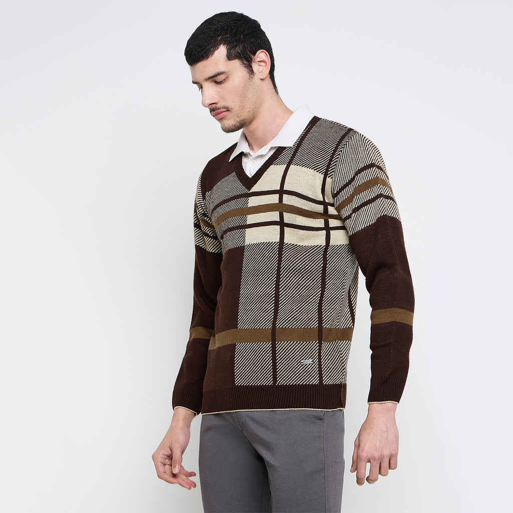 Duke Urban Men Full Sleeve V Neck Sweater (SDS2137C)