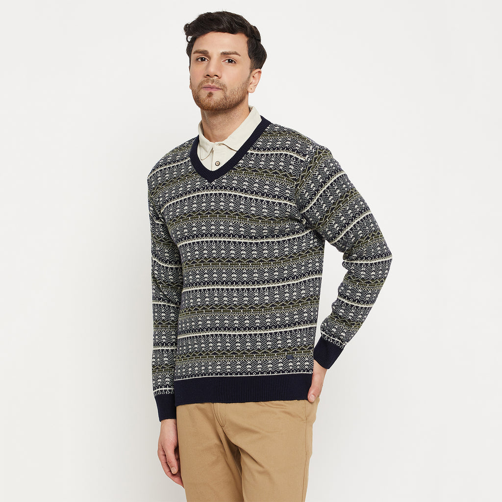 Duke Urban Men Full Sleeve V Neck Sweater (SDS2138)