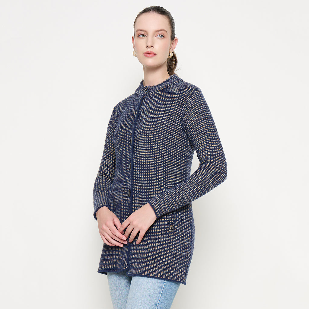 Duke Urban Women Full Sleeve Long Coat Cardigan (SDS1352)