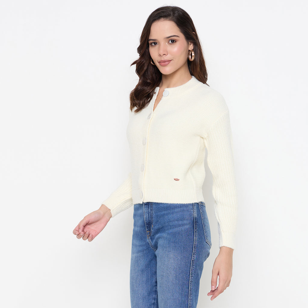 Duke Urban Women Full Sleeve Front Open Crop Cardigan (SDS1342)