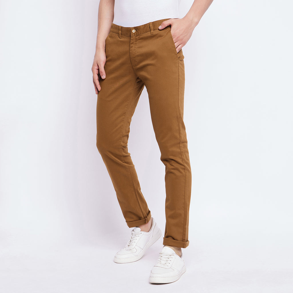 Duke Urban Men Solid Cotton Trousers (SDT4525R)
