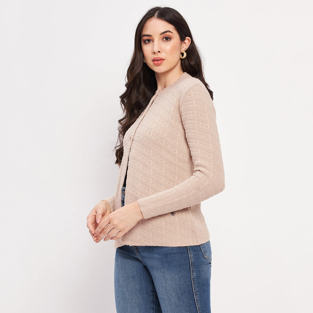 Duke Urban Women Full Sleeve Self Design Cardigan (LQS9745)