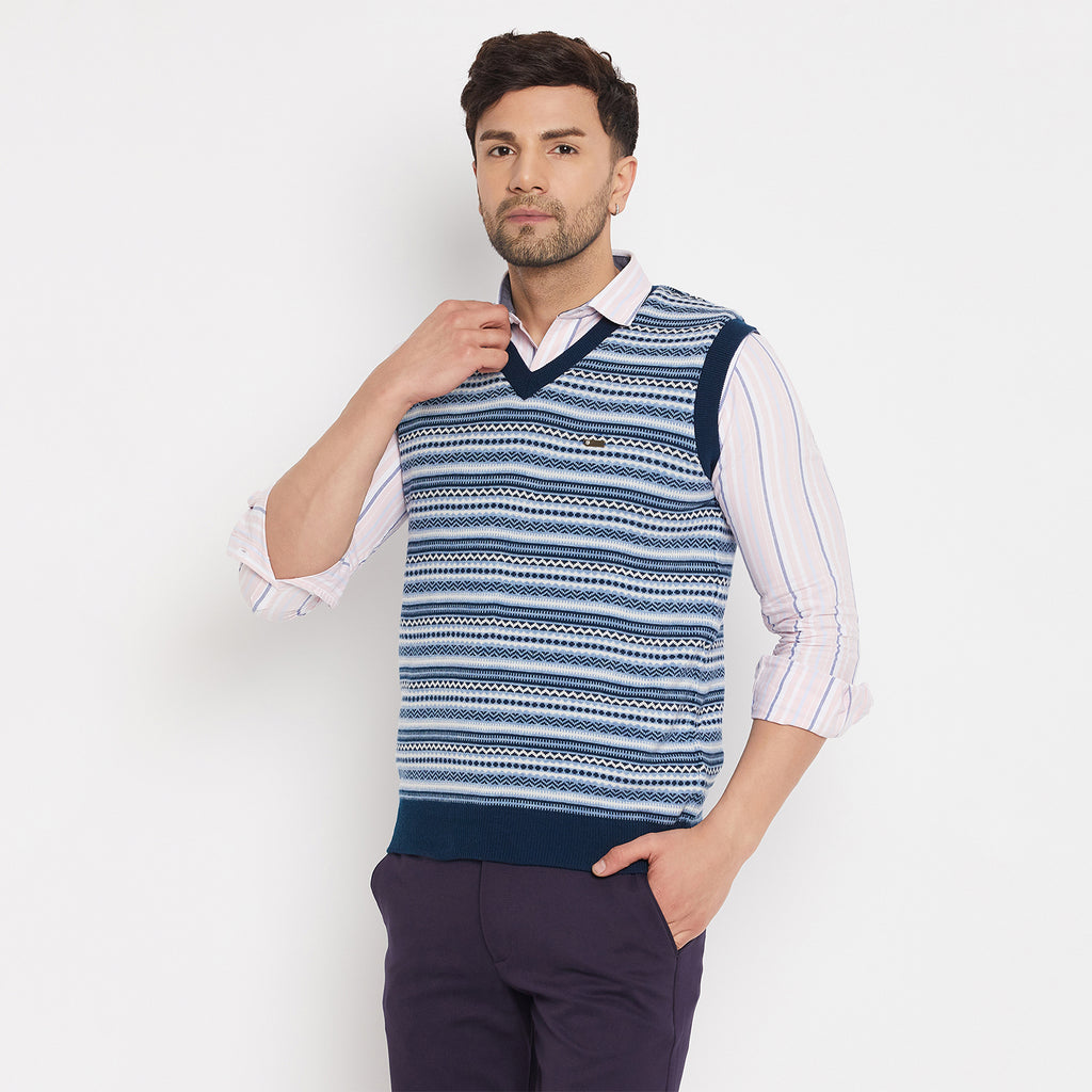 Duke Urban Men Sleeveless V-Neck Reversible Sweater (SDS2167)