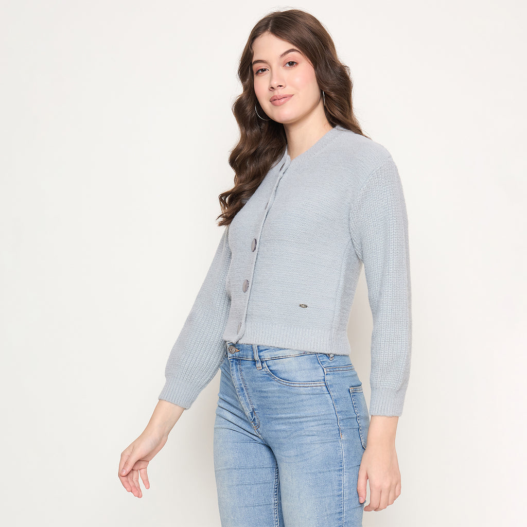 Duke Urban Women Full Sleeve Front Open Crop Cardigan (SDS1342)