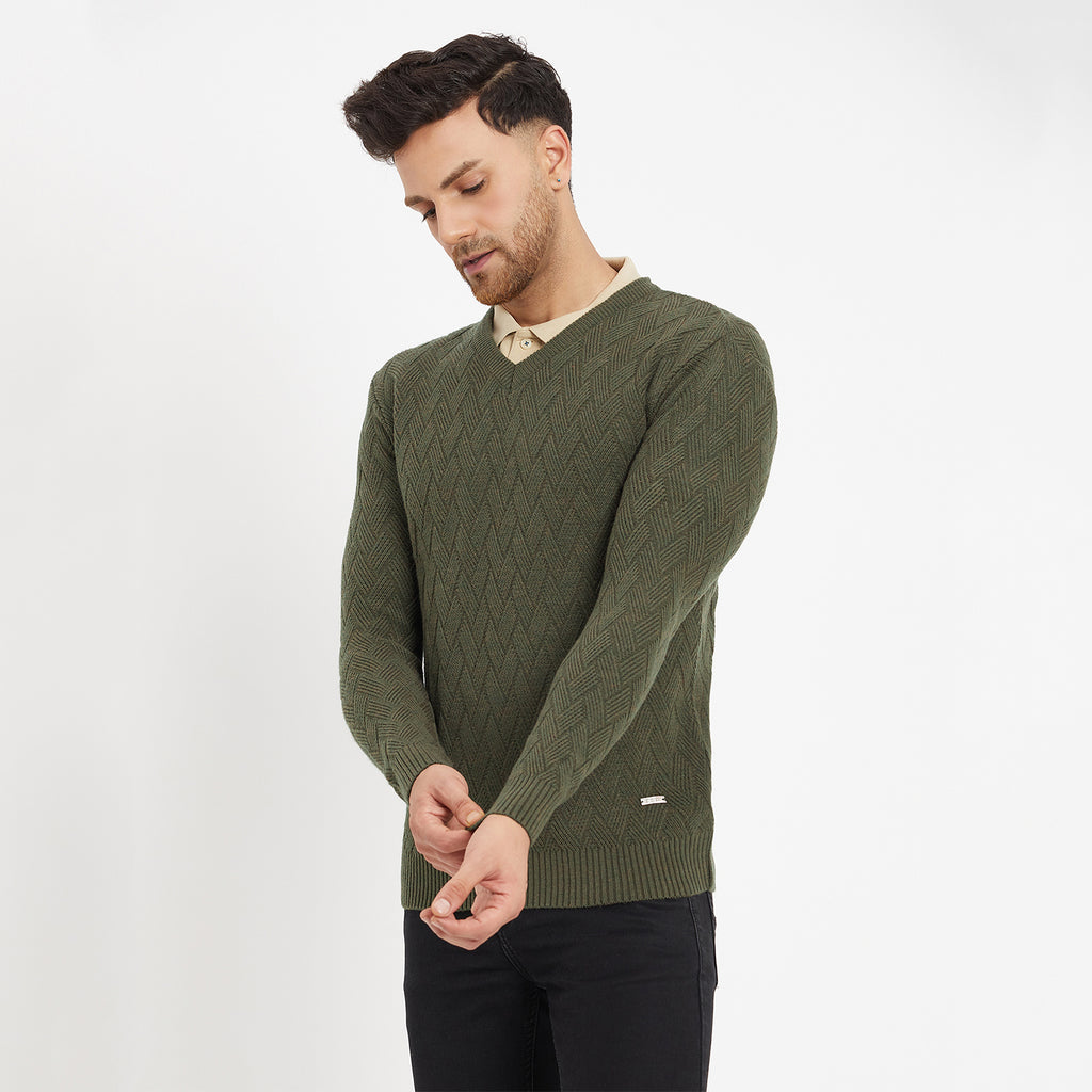 Duke Urban Men Full Sleeve V-Neck Sweater (SDS2047)