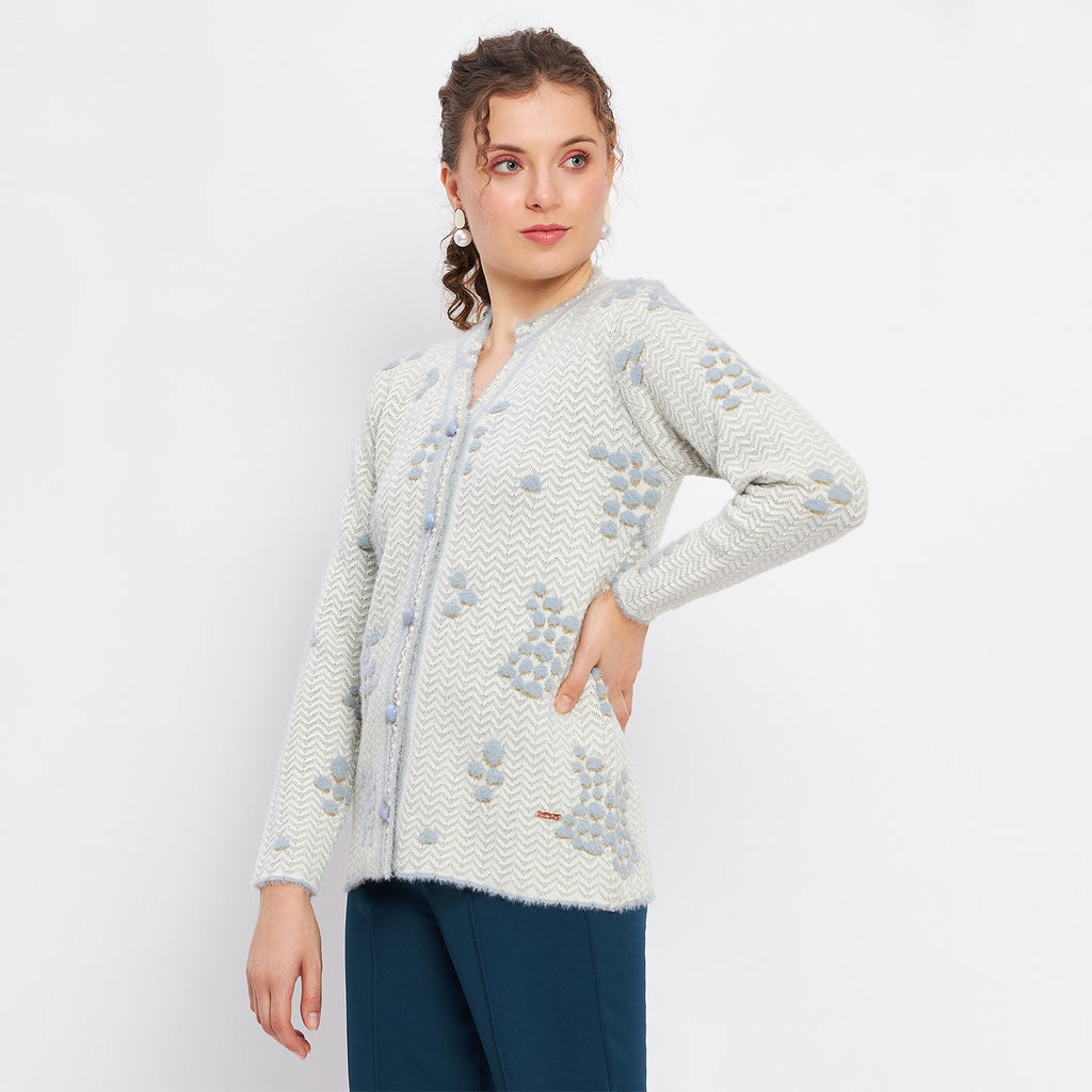 Duke Urban Women Full Sleeve Self Design Cardigan (LQS9713)