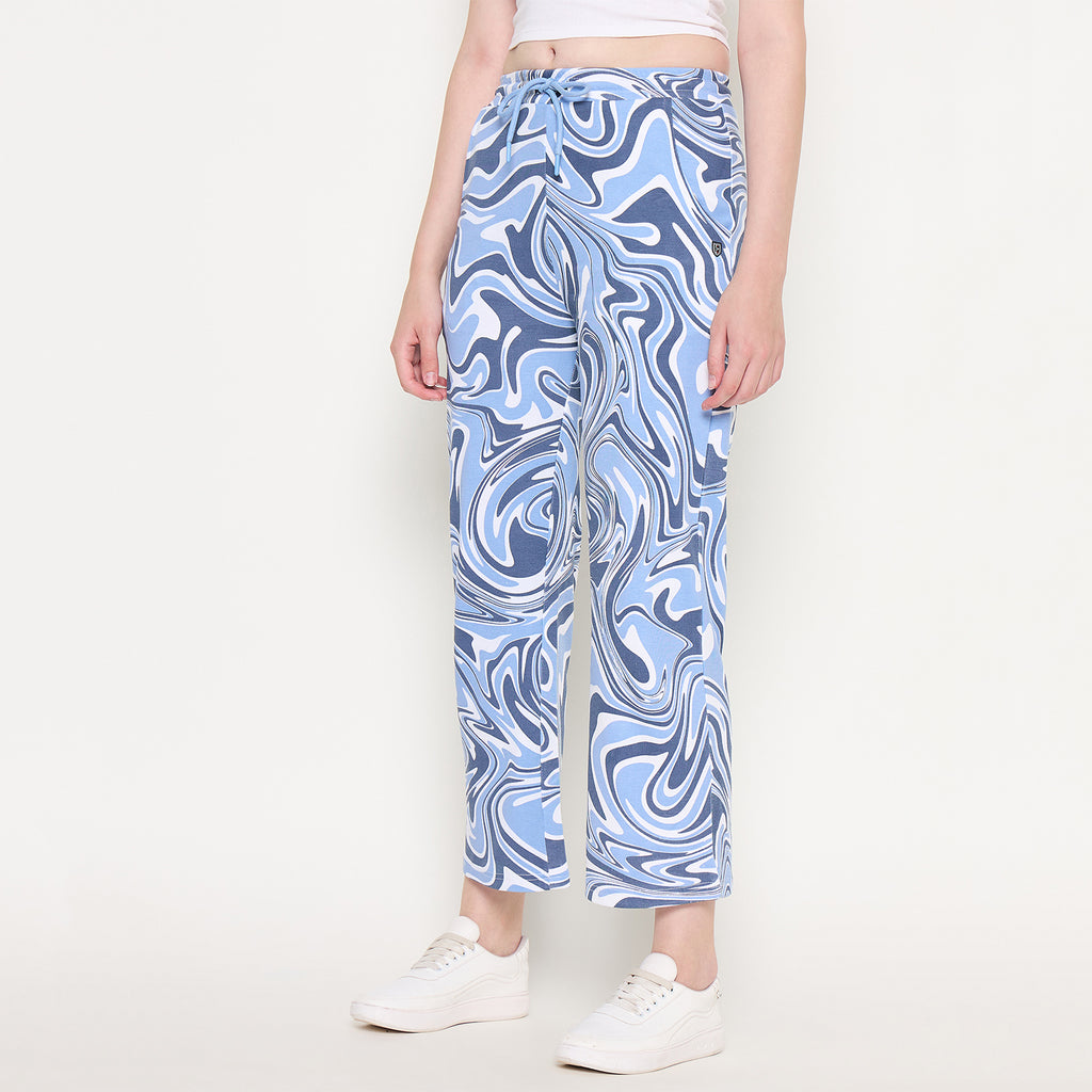 Duke Urban Women Printed Straight Fit Track Pant (LFX6702)