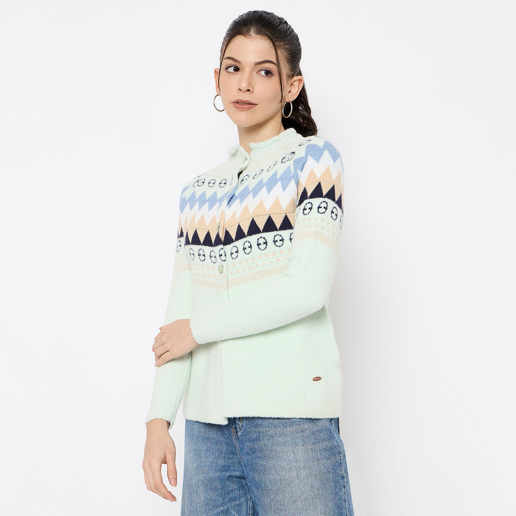 Duke Urban Women Full Sleeve Front Open Sweater (SDS1355)